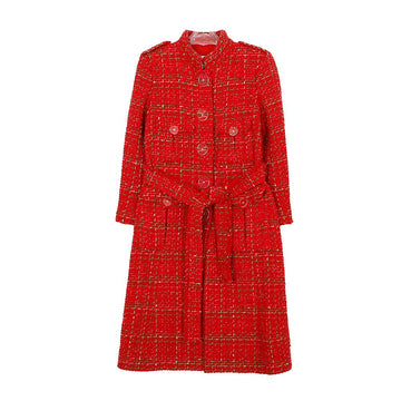 CHANEL Tweed Long Coat Size 40 P56744 155069157