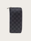 LOUIS VUITTON Damier Graphite Vertikale Reißverschluss Geldbörse 155437189 [P]