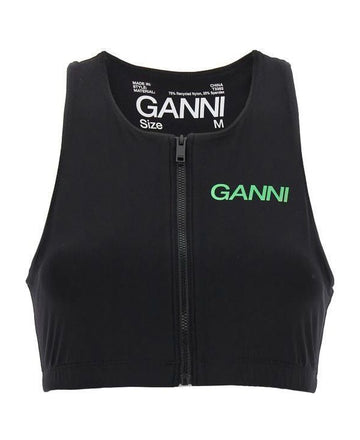 Ganni Active Racerback Zip Tank Top T3392 099 152203984