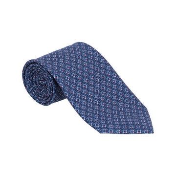 Salvatore Ferragamo Gancini Tetris Print Silk Tie 152196739