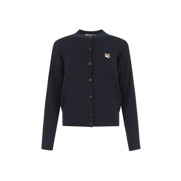 MAISON KITSUNE フォックス ヘッド カーディガン ネイビー HW00521KT1036 P480 49391832