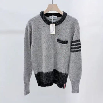 Thom Browne Diagonal Stripe Women's Mohair Tweed Knit 42 155438327
