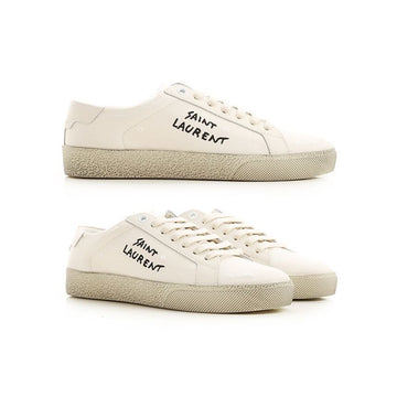 SAINT LAURENT Klassische Sneakers mit Logo-Stickerei in Elfenbein 610648 GUP10 9113 150552851