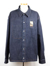 Balenciaga Kerouac Logo Oversized Denim Shirt Jacket 56 155448570 [P]