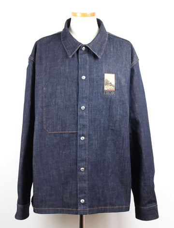 Balenciaga Kerouac Logo Oversized Denim Shirt Jacket 56 155448570