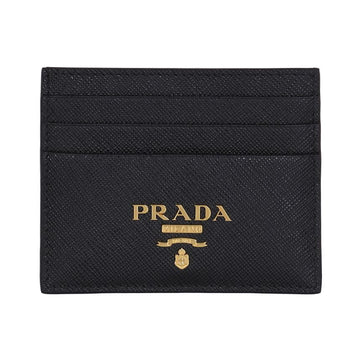 Prada Saffiano Metal Logo Gold Card Case 155449918