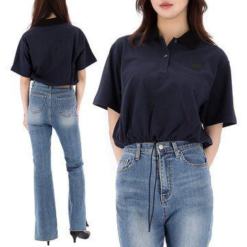 MONCLER ロゴパッチクロップポロ半袖Tシャツ 155450287