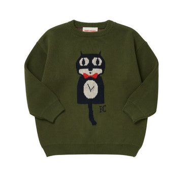 Bobo Choses Knit Cat Oclok Jacquard Loose Fit Kids Knit 40545691