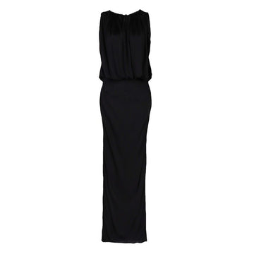 Saint Laurent Women's Black Jersey Long Dress 155450910