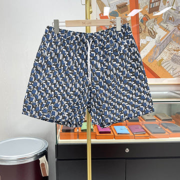 HERMES H Cut Remix Schwimmshorts Blau/Khaki H658101H64T 155450950
