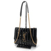 Saint Laurent Black Patent Leather Chain Strap WOC 554125 155451743 [P]