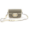 GUCCI 602204 GG Supreme Canvas Schultertasche aus Leder in Weiß 1955 Medium 155451815 [P]
