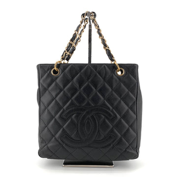 CHANEL Caviar Petite Shopping Tote Bag 155452383