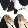 Prada Black Suede Stiletto Heel Pumps for Women 34.5 155452409 [P]