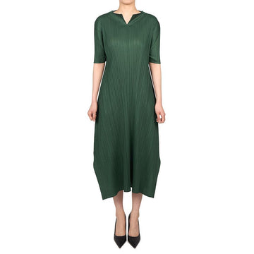ISSEY MIYAKE Faltenkleid Damen Kurzarm 155384006