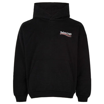 BALENCIAGA 25FW ブラック コクーン ロゴ フード スウェットシャツ 767877 TKVI9 1070 145492431