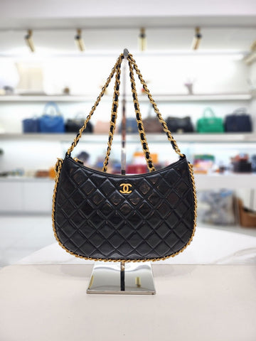 CHANEL Around Chain Hobo Large Shoulder Bag AS4368 155454358