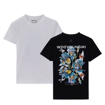 WOOYOUNGMI Damen T-Shirt mit Blumen-Design und Rückenlogo M261TS06 155454839