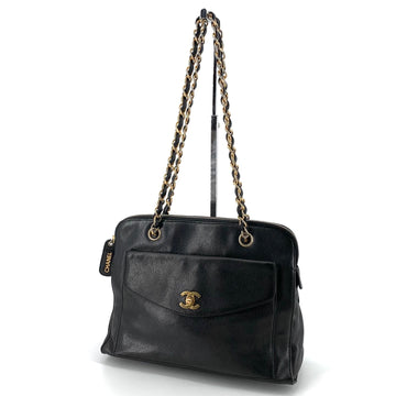 CHANEL Caviar Chain Shoulder Bag 155454979