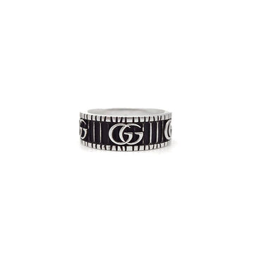 GUCCI GGマーモントワイドシルバーリング (551899) 155455066