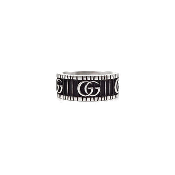 GUCCI GG Marmont ワイド シルバー リング (551899) L727385 155455402
