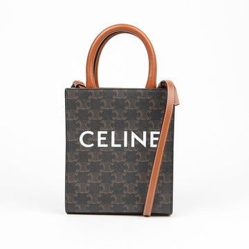 CELINE Vertikaler Mini-Tote-Schultertasche 194372BZK 155220366