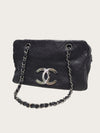 CHANEL Black Quilted Stitch Regular Tote Shoulder Bag 155455922 [P]