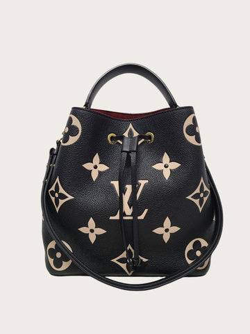 LOUIS VUITTON Schwarze und beige NéoNoé Schultertasche 155455932