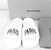 Balenciaga Paris Logo Slide Slipper White 37(240) 155456285 [P]