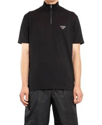 PRADA Piqué Quarter Zip T-Shirt 1YR4 F0002 152202911