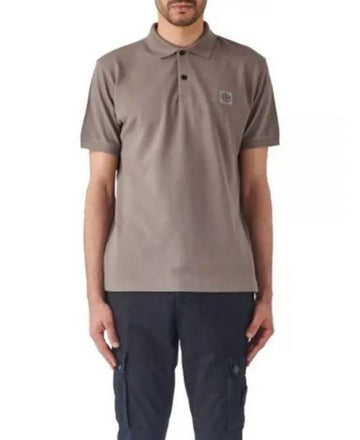 STONE ISLAND コットン ピケ 半袖 ポロ シャツ レギュラー フィット 801522R39 V0092 152201547