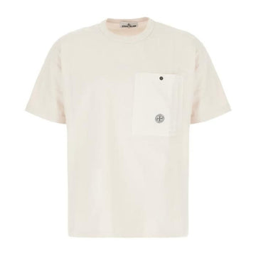 STONE ISLAND チェストポケットロゴパッチレギュラーティーシャツ 155456563