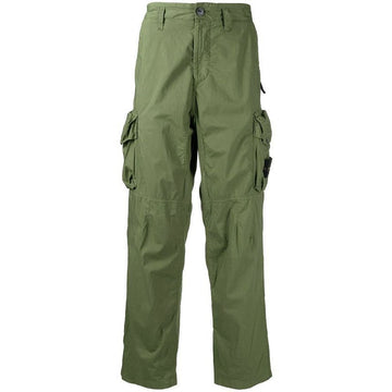 STONE ISLAND ストーンワッペントラウザーカーゴパンツ カーキ 761532003 V0058 53102525
