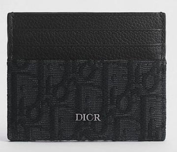 Dior Card Wallet Black Oblique Jacquard & Black Grained Calfskin 2ESCH135YSE_H03E 155458117
