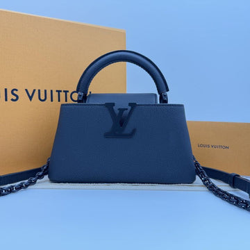Louis Vuitton Capucines East West Mini All Black Tote Shoulder Crossbody Bag M23955 155460688