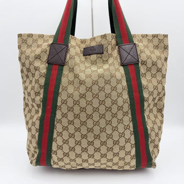 Gucci Vintage GG Jacquard Brown Shopper Tote Bag 189669 155460697