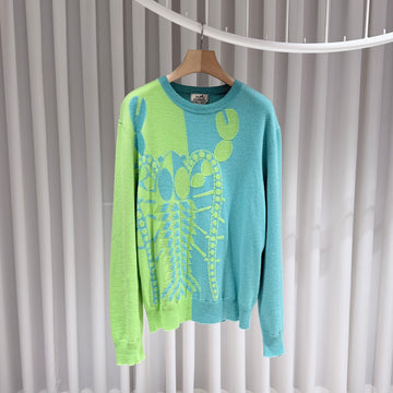 HERMES Cashmere Hummer Druck Strickpullover 155463049
