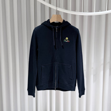 LORO PIANA フーデッドボンバージャケット ネイビー (L) 155474510