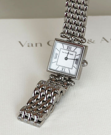 VAN CLEEF & ARPELS Quadratische Klassik Quarz Damenarmbanduhr 155476361