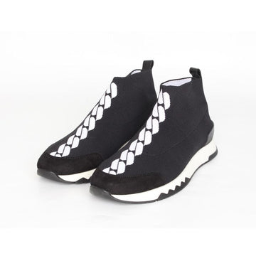 HERMES Chandal Volo Stricksocken Sneakers Schwarz 38.5 155483011