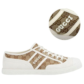 GUCCI 男性 GG キャンバス スニーカー ベージュ/エボニー 759055 FAC19 9756 150677856