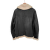 SOLID HOMME Herren Lammleder Shearling Bikerjacke Schwarz 46 155485823 [P]