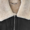 SOLID HOMME Herren Lammleder Shearling Bikerjacke Schwarz 46 155485823 [P]