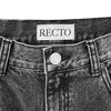RECTO. Herrliche Destroyed Denim Waschung Weite Hose Schwarz S 155485825 [P]