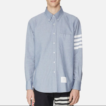 Thom Browne Straight Fit Center Back Flannel Shirt 05245 480 57205792