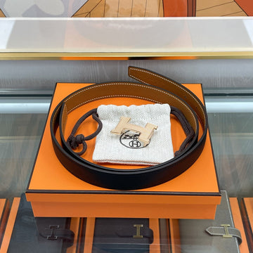 HERMES リバーシブル女性ベルト 80 ゴールド/ブラック Hグリフピングゴールド 24mm 155486307
