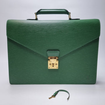 LOUIS VUITTON Seriöse Aktentasche in Grün (Hochwertiges Unisex, Seltene Farbe) 604-02 155486370