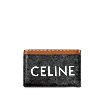 CELINE Canvas Kartenhalter Geldbörse Tan 10B702CLY 155485842