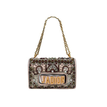 Dior Christian Women's ama Beaded Leather Chain Flap Shoulder Bag 155485838