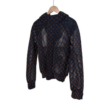 LOUIS VUITTON メンズ グラデーション モノグラム メッシュ フーデッド ブルゾン ジャケット オレンジ 46 155379904